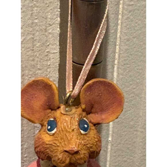 Kurt Adler Hole in the Wall Gang Mouse Mother & Baby Christmas Ornament Quilt - Picture 2 of 3